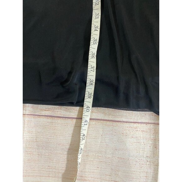 Vintage Cachet Women's Black Wide Leg Chiffon Pants - Large - Picture 3 of 11